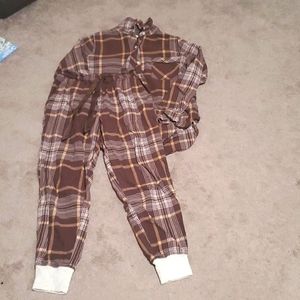 Aerie xsmall short brown pajamas